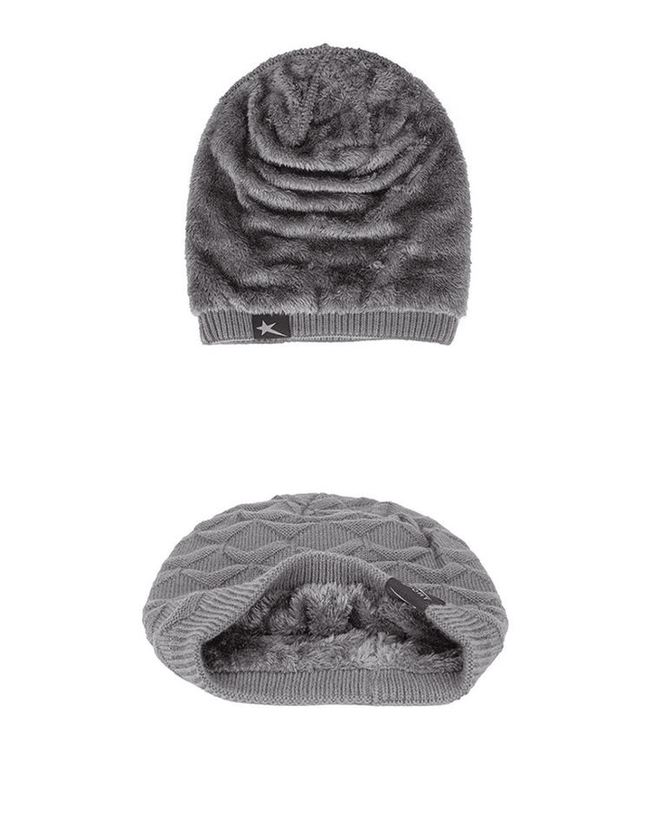 Men'S Knitted Woolen Thick Warm Toe Cap Sports Cap - MRSLM