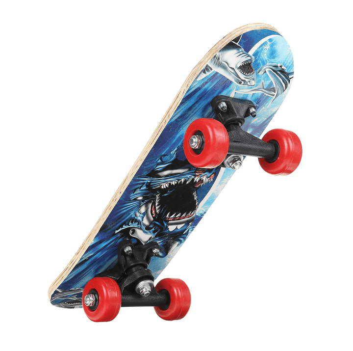 43Cm Kids Skateboard 7 Layer Maple Wood Adult Tricks Longboard for Beginner Gift - MRSLM