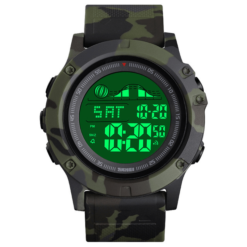 SKMEI 1476 Large Dial Multi-Function Chronograph Alarm Outdoor Sports Waterproof Men Watch Digital Watch - MRSLM