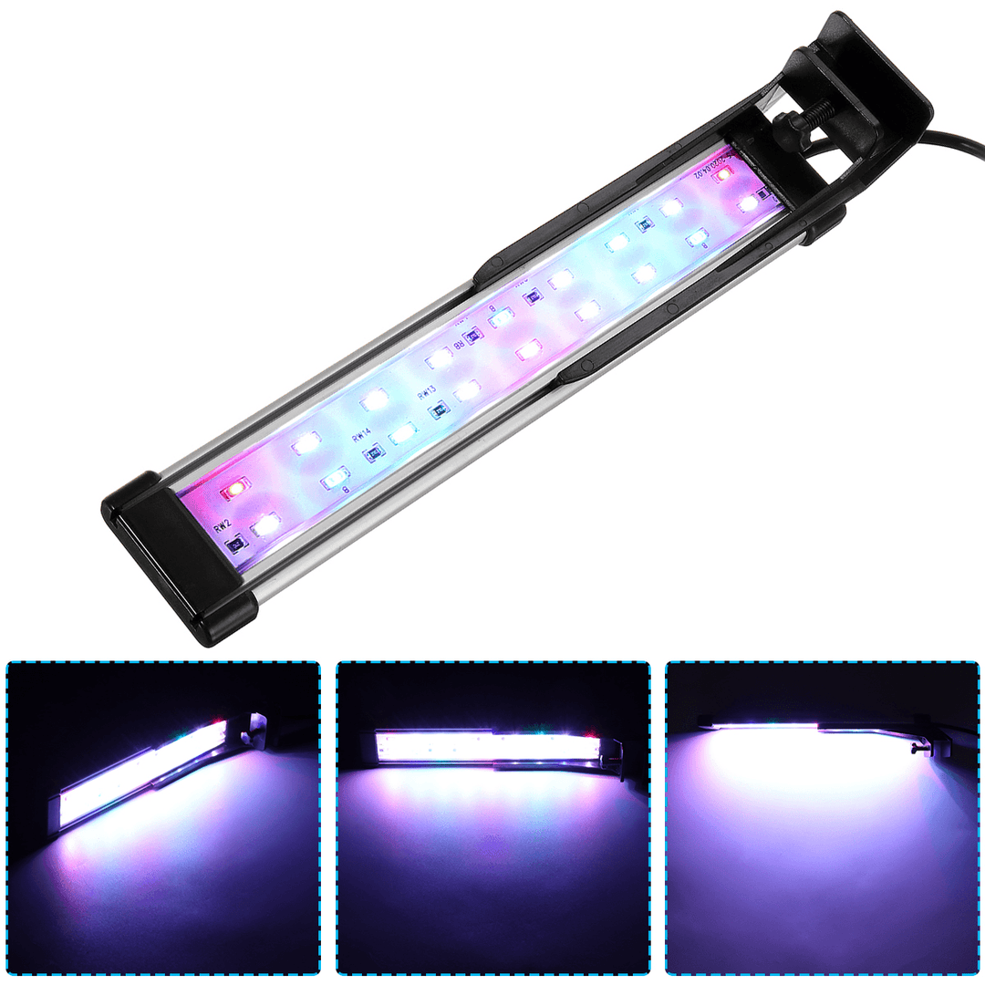 22CM 18LED RGB Aquarium Fish Tank Light High-Bright Double Drainage Water Lamp - MRSLM