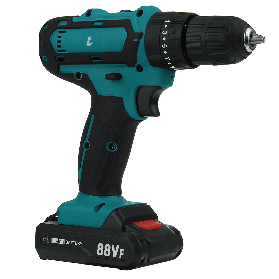 88VF Cordless Drill 3 in 1 Electric Screwdriver Hammer Impact Drill 7500Mah 2-Speed - MRSLM