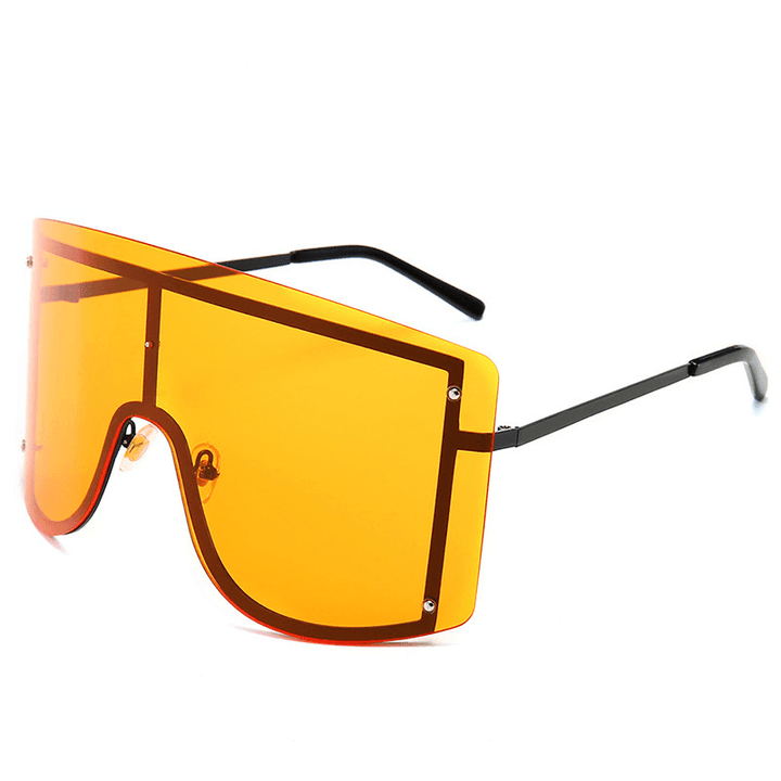 One Piece Sunshade Sunglasses Women Frameless Sunscreen Hat Glasses - MRSLM