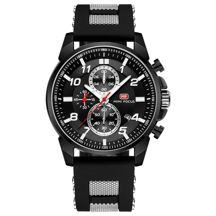 MINI FOCUS MF0268G Multi-Function Chronograph Luminous Military Sports Men Watch Quartz Watch - MRSLM