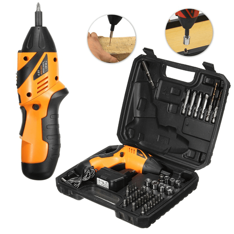 DCTOOLS 45 in 1 Non-Slip Electric Drill Cordless Screwdriver Foldable with US Charger - MRSLM