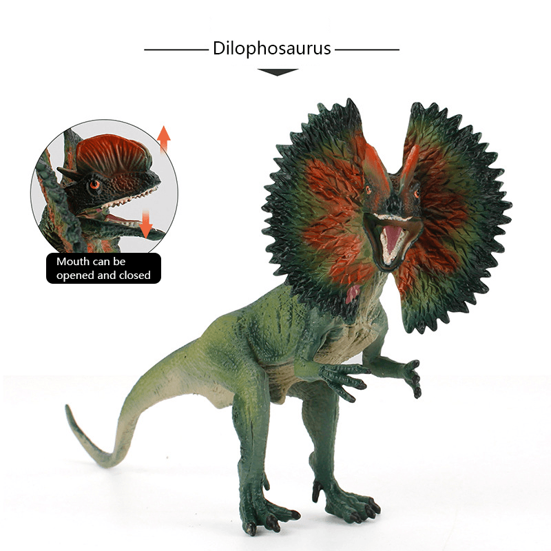 Simulation Ancient Dinosaur Jurassic Era Animal Model Velociraptor Dilophosaurus Plastic Dinosaur Ornaments Wholesale - MRSLM