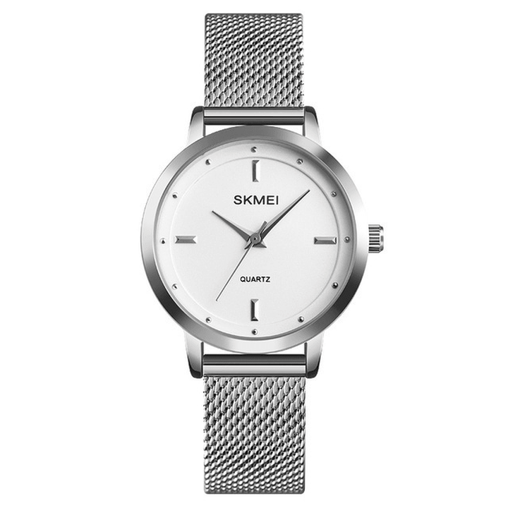 SKEMI 1528 Stainless Steel Strap Casual Style Waterproof Fashion Women Wristwatches Quartz Watch - MRSLM