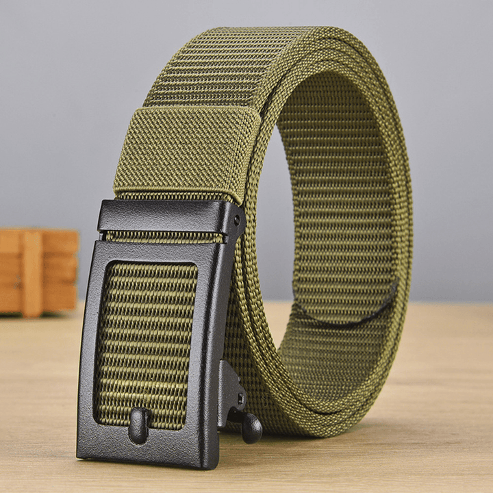 Men Nylon Mountaineering Training Multifunction Outdoor Combat Belt 125Cm Adjustable Tactical Belt - MRSLM