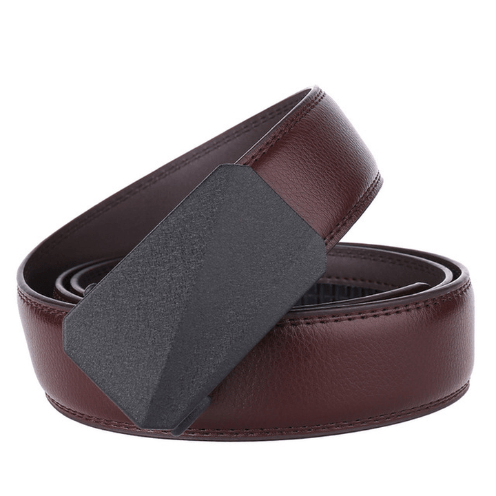 Alloy Automatic Buckle Belt Men'S Belt Leather Belt - MRSLM