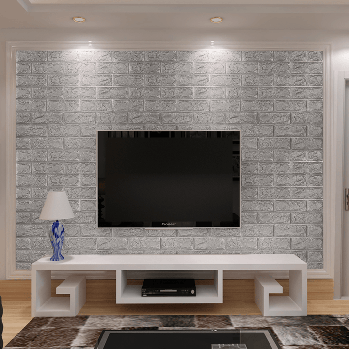 3D Brick Pattern Wallpaper Bedroom Living Room Modern Wall Sticker TV Background Decor - MRSLM