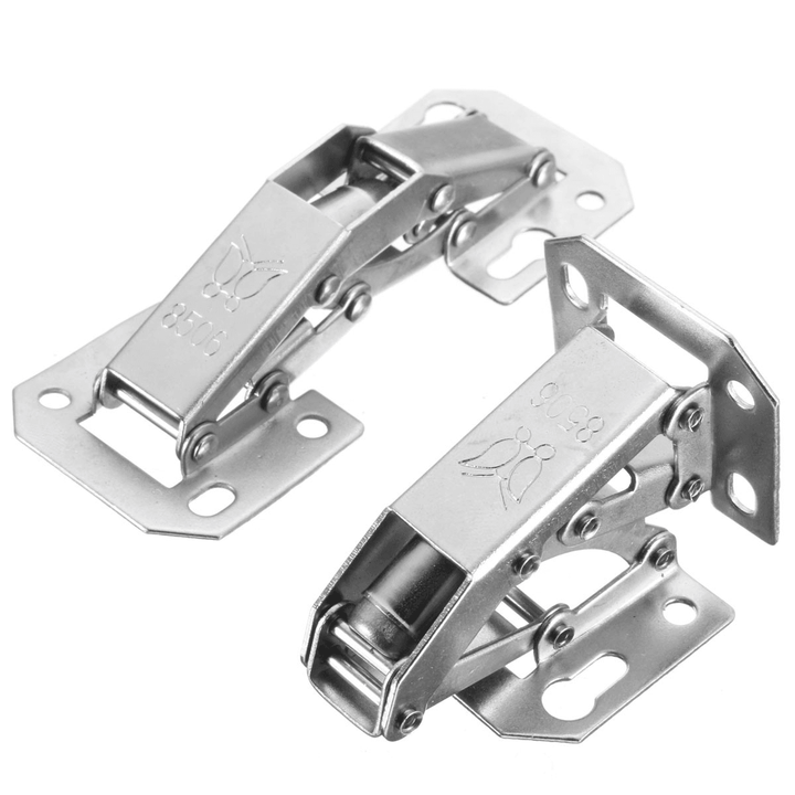 2Pcs Cabinet Bridge Hinge Cupboard Door Hinge 90° Easy Mount Concealed Cabinet Kitchen Cupboard Sprung Door Drawer Hinges - MRSLM