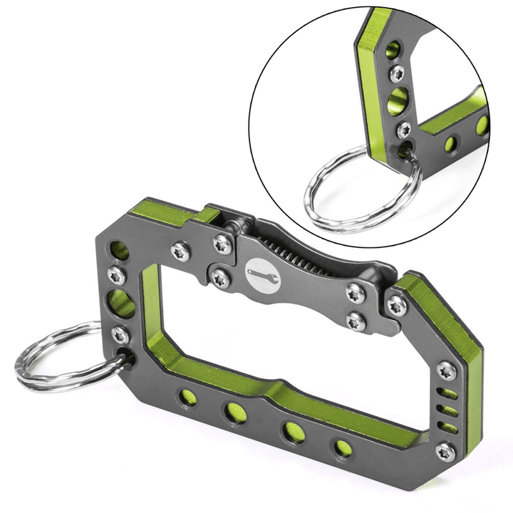 DITO Stainless Steel Survial Hiking Climbing Carabiner Outdoor Multifunctional Backpack Buckle Keychain - MRSLM