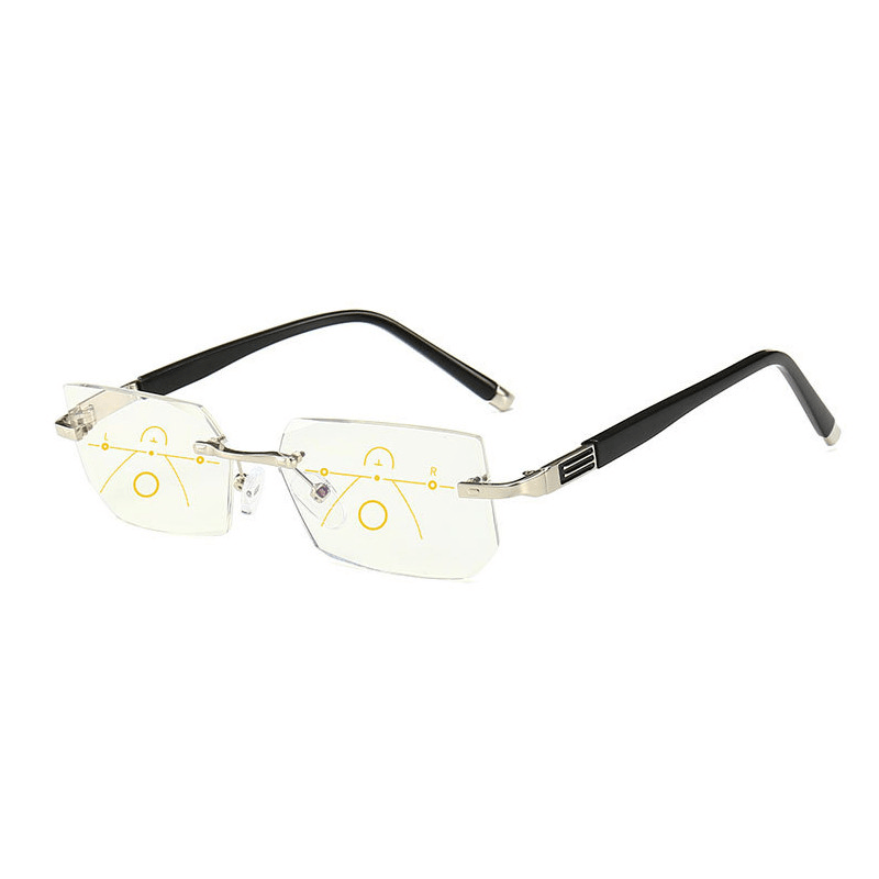 Trendy Diamond Cut Edge Progressive Presbyopic Glasses - MRSLM