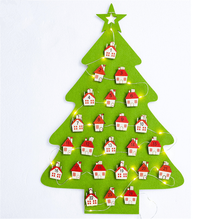 Christmas Decorations Santa Claus Calendar Tree Clips Pendant Hanging Decor - MRSLM