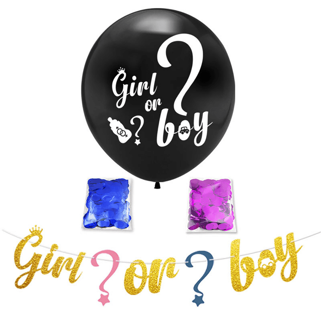 Latex Balloons Boy or Girl/He or She Creative Party Baby Shower Supply Party Decorations - MRSLM