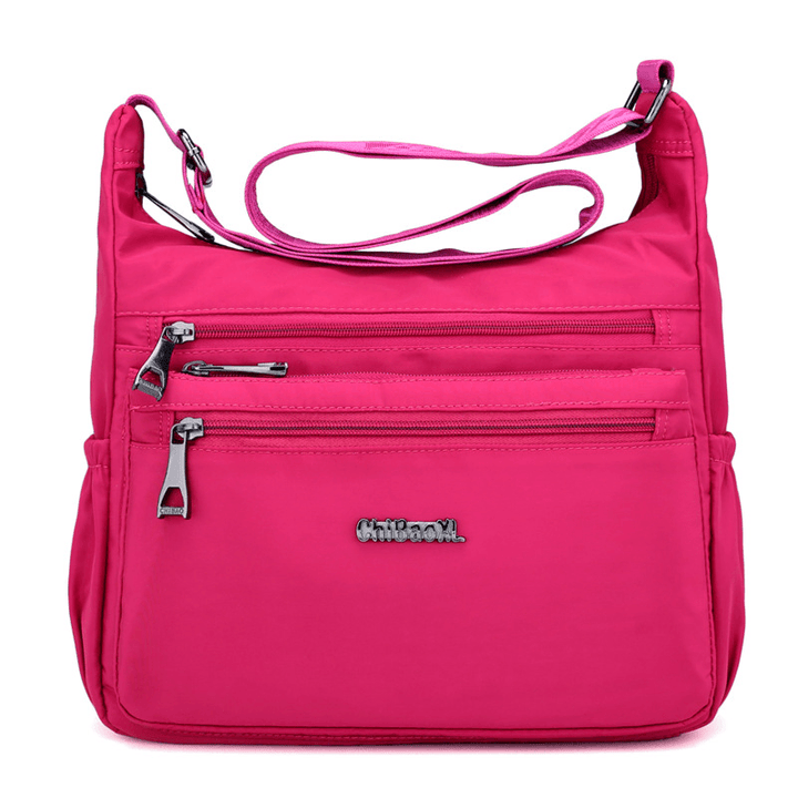 Women Nylon Light Shoulder Bags Multi Pockets Crossbody Bag - MRSLM