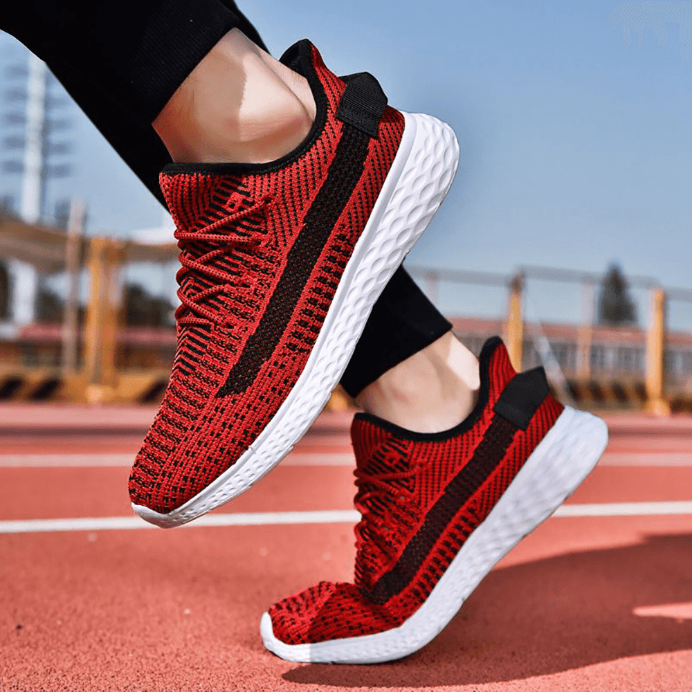 Breathable Mesh Knitted Running Soft Sneakers - MRSLM