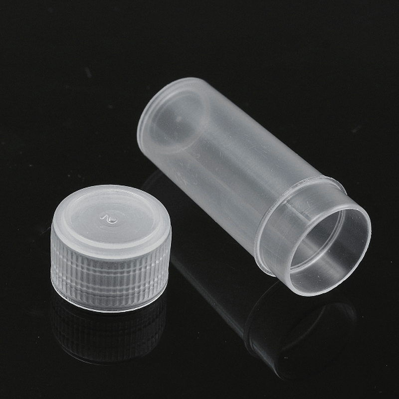 50PCS 5Ml Plastic Sample Small Bottle Vial Storage Container Test Tube for Lab - MRSLM