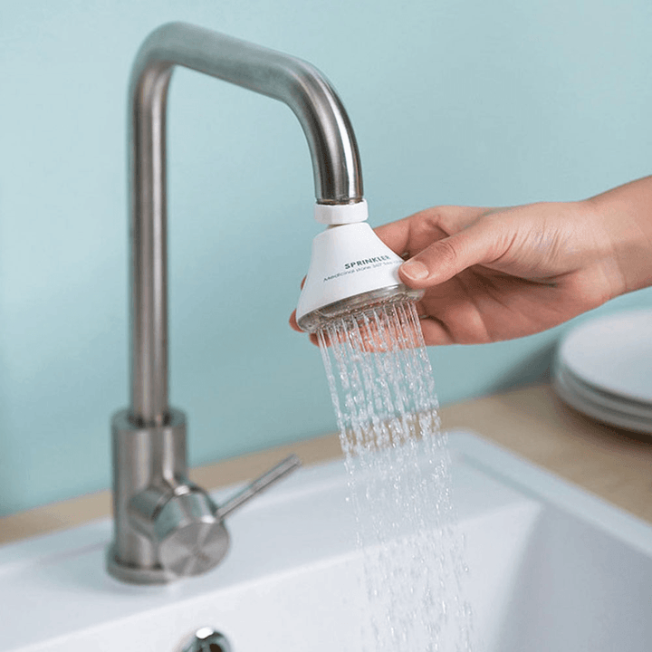 Kitchen Faucet Splash Proof Filter Household Pressurized Nozzle Extending Medicinal Stone 360° Head Water Purifier Economizer Water Faucet - MRSLM