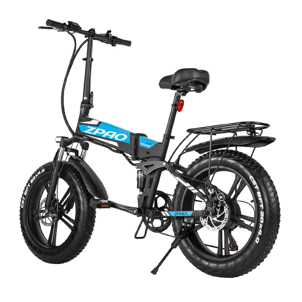 ZPAO 20In Fat Tire Folding Electric Bicycle 10Ah 48V 500W One Wheel Electric Bike 40Km/H Top Speed City E Bike - MRSLM