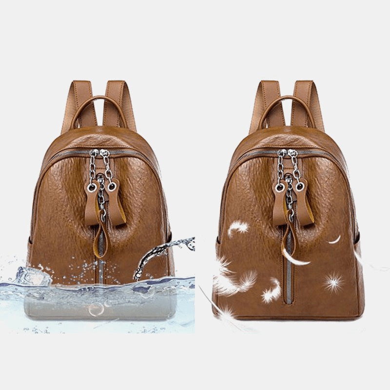 Women Fashion Waterproof Light Weight Anti-Theft Backpack Shoulder Bag with Headphone Port - MRSLM