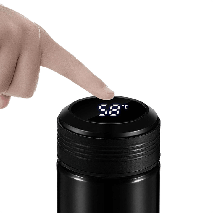 K916 300ML Smart Stainless Steel Insulation Vacuum Bottle LED Touch Screen Temperature Display Vacuum Cup IPX7 Waterproof Thermal Bottle - MRSLM