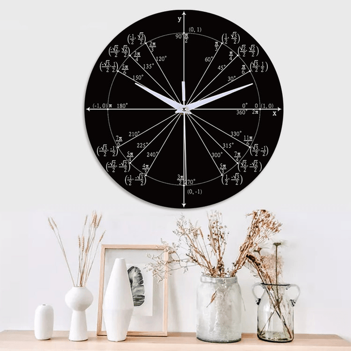 Emoyo ECY064 Creative Mathematics Wall Clock 3D Wall Clock for Home Office Decorations B - MRSLM