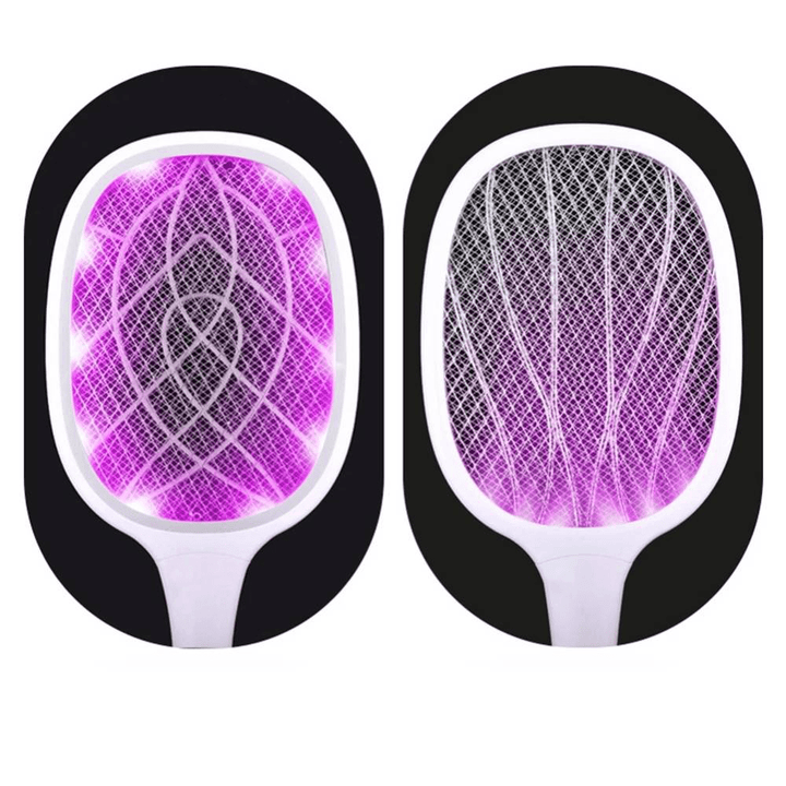 2 in 1 6/10 LED Mosquito Killer Lamp 3000V Electric Mosquito Swatter USB Rechargeable Insect Mosquito Repellent Trap - MRSLM