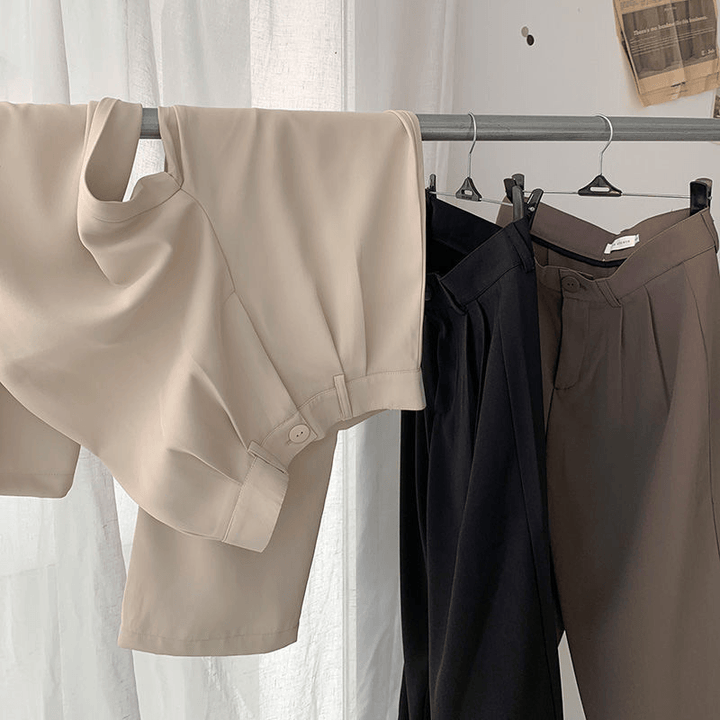 Mopping Suit Trousers Straight Thick Trousers - MRSLM