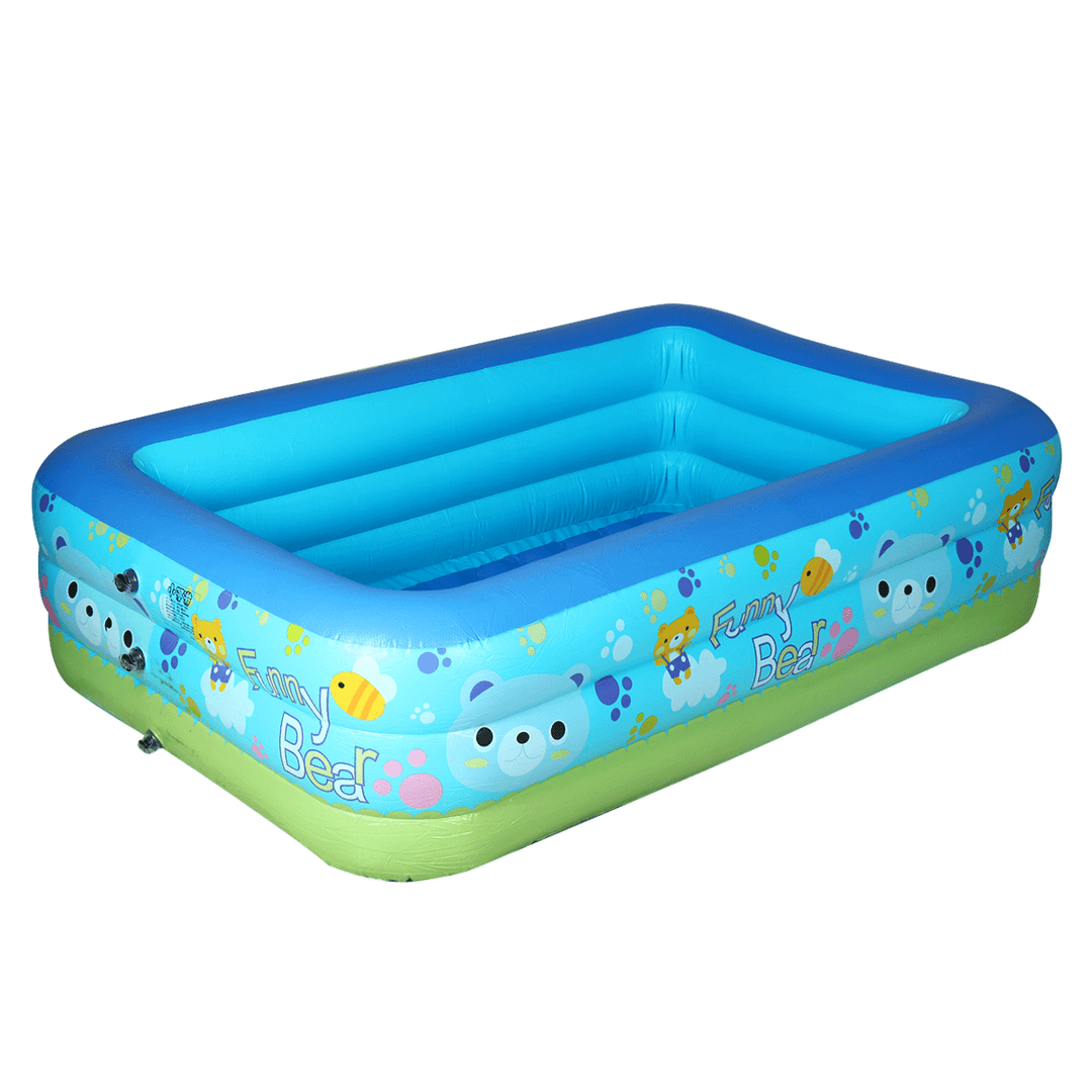 Inflatable Swimming Pool Adults Kids Pool Bathing Tub Outdoor Indoor - MRSLM