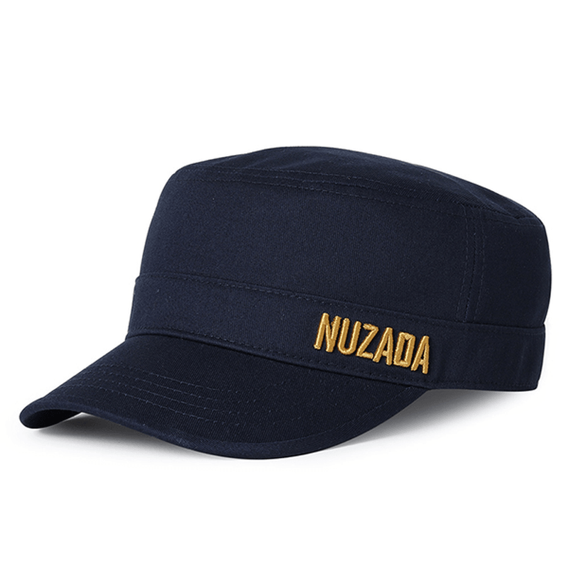 NUZADA Unisex Solid Adjustable Peaked Cap Leisure Outdoor Visor Forward Flat Hat - MRSLM