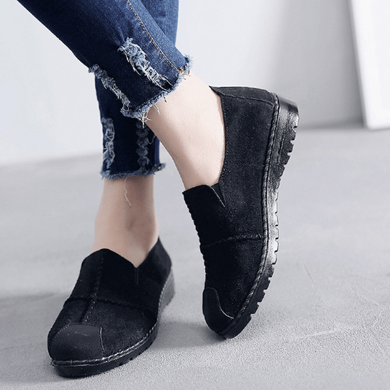 Women Casual Suede Soft Sole Loafers - MRSLM