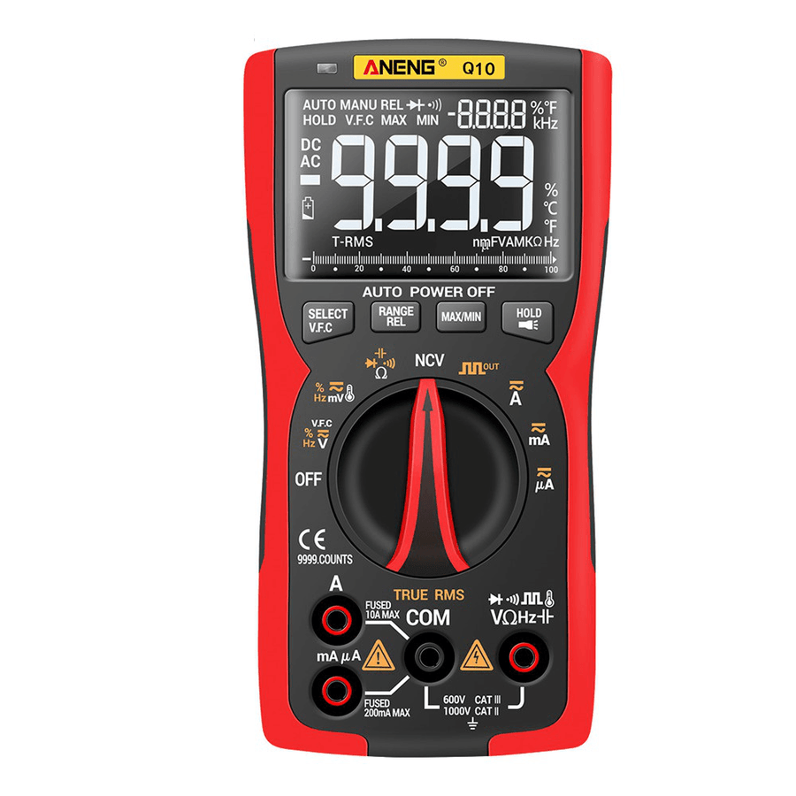 ANENG Q10 Digital Multimeter 9999 Professional Tester Multimeter True RMS Analog DIY Transistor Capacitor NCV Testers Lcr Meter - MRSLM