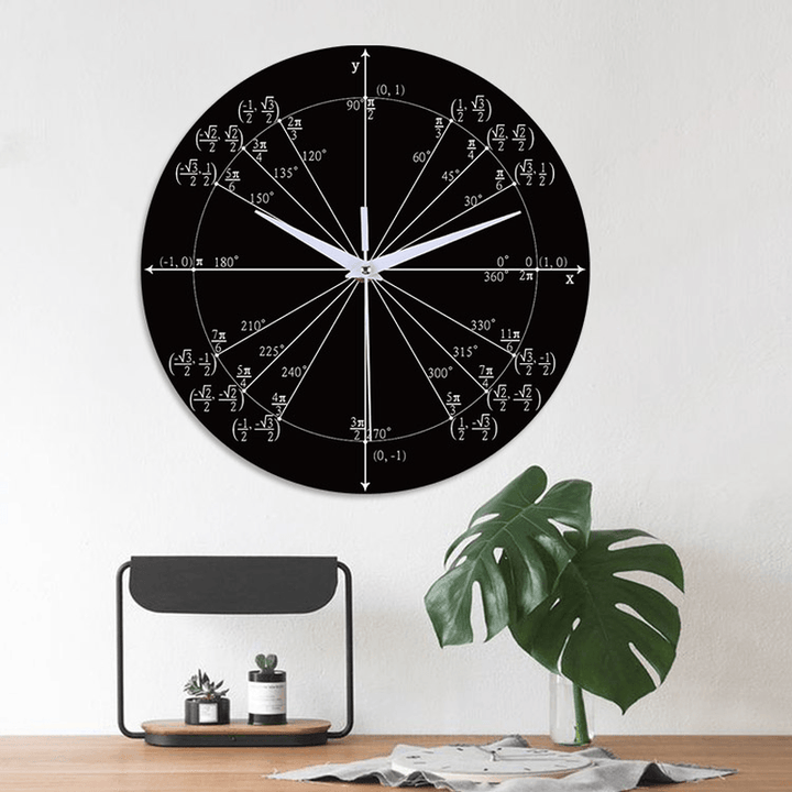 Emoyo ECY064 Creative Mathematics Wall Clock 3D Wall Clock for Home Office Decorations B - MRSLM