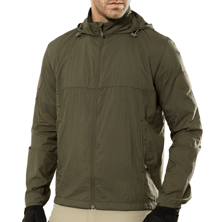 Mens Tactical Skin Outdoor Skin Jacket Lightweight Thin Wind - MRSLM