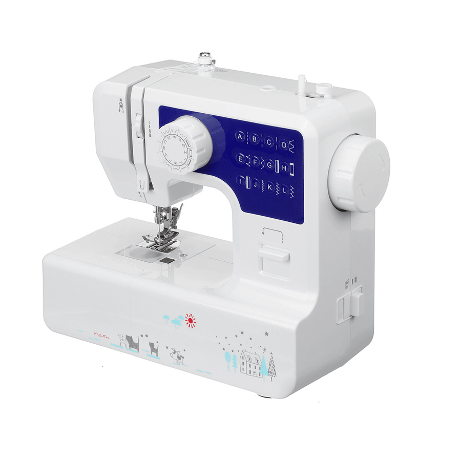 Mini Desktop Electric Sewing Machine 12 Stitches Household Tailor DIY Clothes - MRSLM