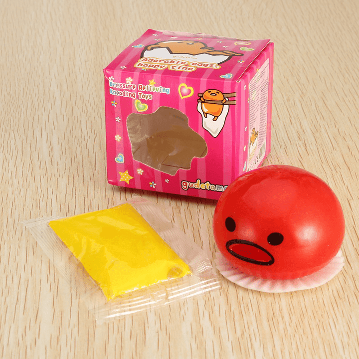 Squishy Vomitive Slime Egg with Yellow Yolk Stress Reliever Fun Gift - MRSLM