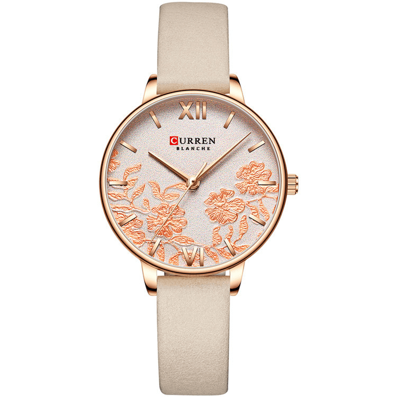 CURREN 9065 Flower Show Fashionable Ladies Wrist Watch Waterproof Quartz Watches - MRSLM