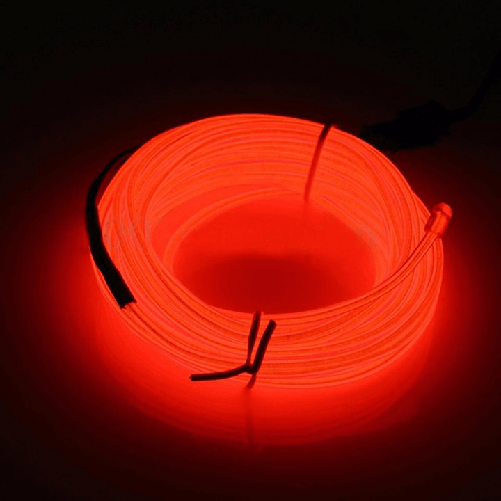 6Mm EL Wire LED Neon Light Flexible Light Strip LED Rope Tube Sewable Tagled Lamp for Home Dance Party Car Decor - MRSLM