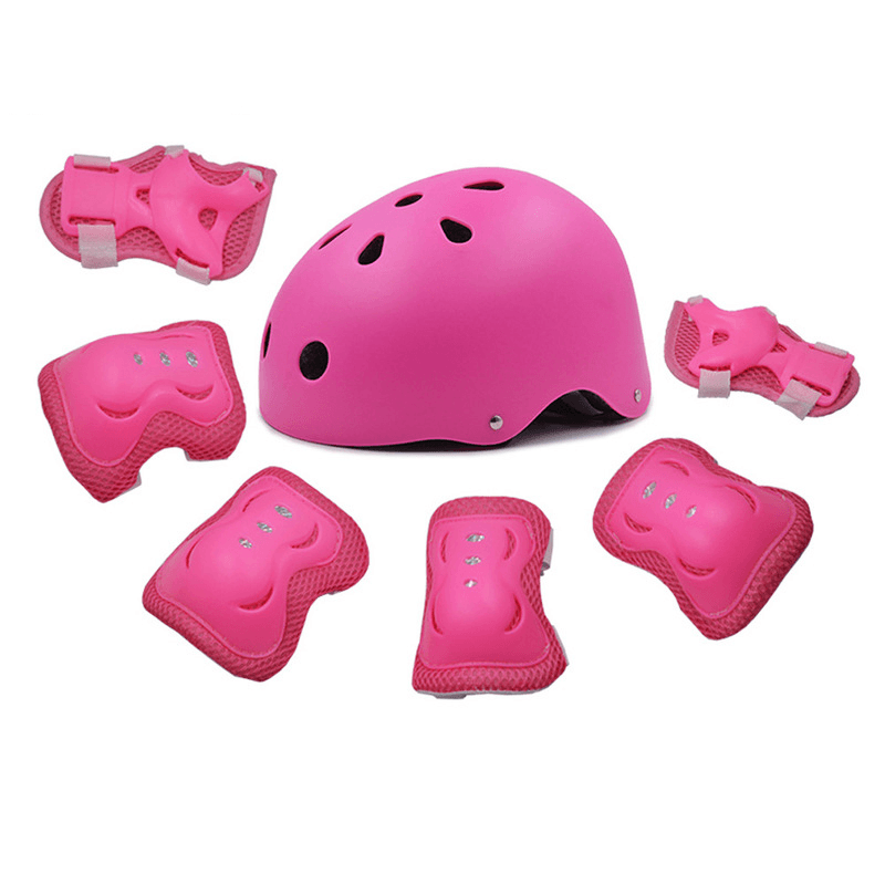 MHT Kids Bike Protective Gear Set Adjustable Toddler Helmet Knee Pads Elbow Pads Wrist Guards for Skateboard Scooter Cycling - MRSLM