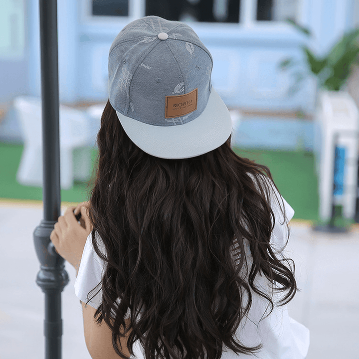 Letter Patch Graffiti Casual Denim Baseball Cap - MRSLM