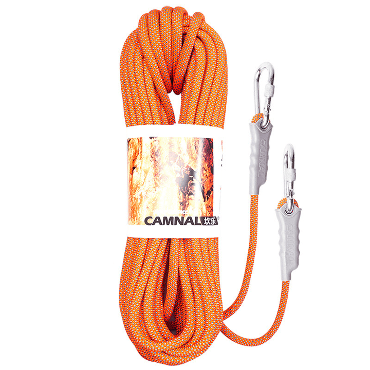 CAMNAL Nylon Climbing Rope 10M 10.5Mm Diameter 16-32KN Downhill Rope Fire Rescue Parachute Rope - MRSLM