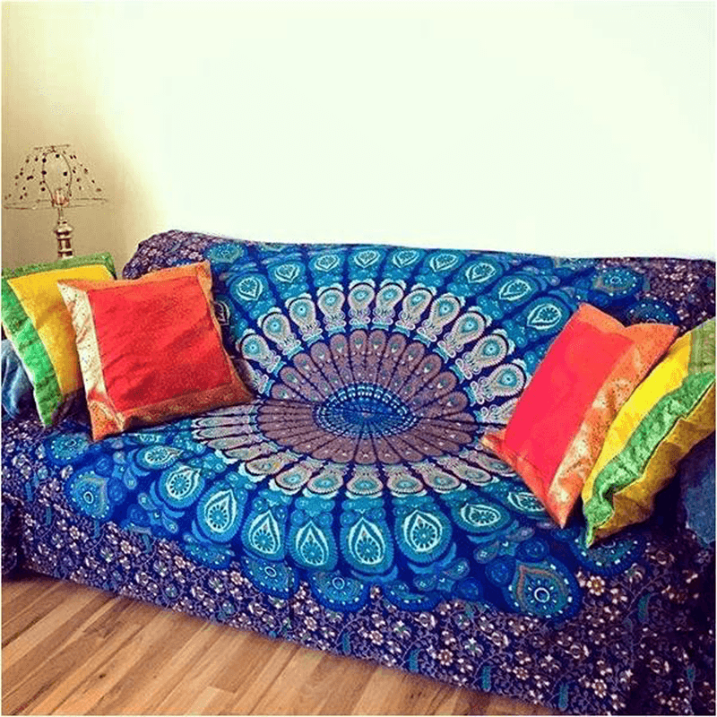 Honana WX-99 New 150X210Cm Bohemian Style Polyester Fiber Beach Towel Mat Tapestry Mandala Rectangle Bed Sheet - MRSLM