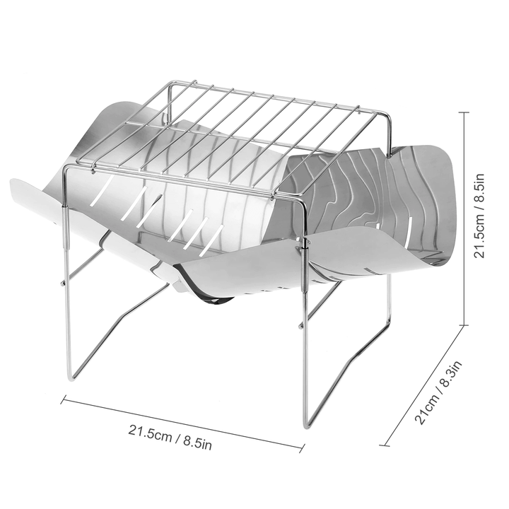 Ultra-Light Stainless Steel Folding Fire Pit High Temperature Resistance Camping Barbecue Wood Stove - MRSLM