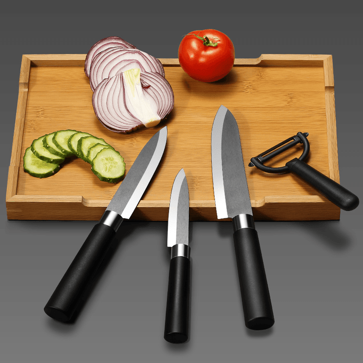 KC-CF007 Black Ceramic Knife Sets Kitchen Cutlery Rust Proof Chef Knife Slicer Peeler Cutter - MRSLM