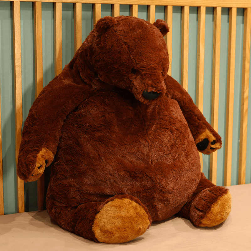 Cute Brown Bear Sleeping Pillow Plush Toy Doll Teddy Bear Big Bear Yigou Bear House Doll - MRSLM