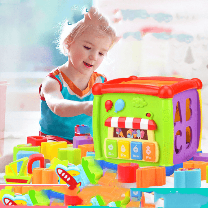 Baby Six-Sided Box Power Box Early Learning Cognitive Building Block Toys - MRSLM