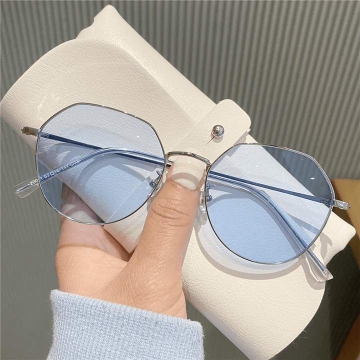 Square Sunglasses Female round Polygonal Ocean Piece Gradient - MRSLM