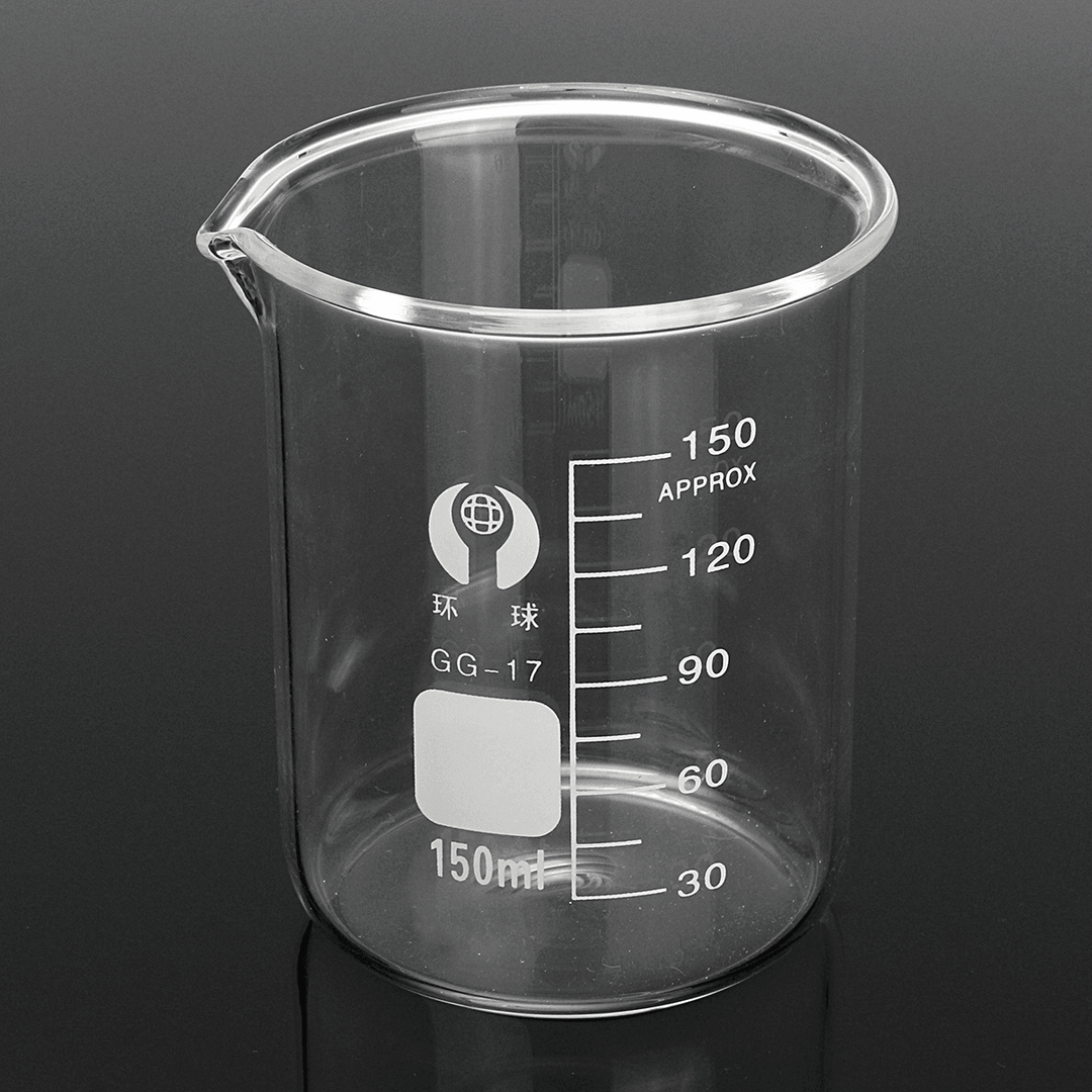 3Pcs 100Ml 150Ml 250Ml Beaker Set Graduated Borosilicate Glass Beaker Volumetric Measuring Lab Glassware - MRSLM