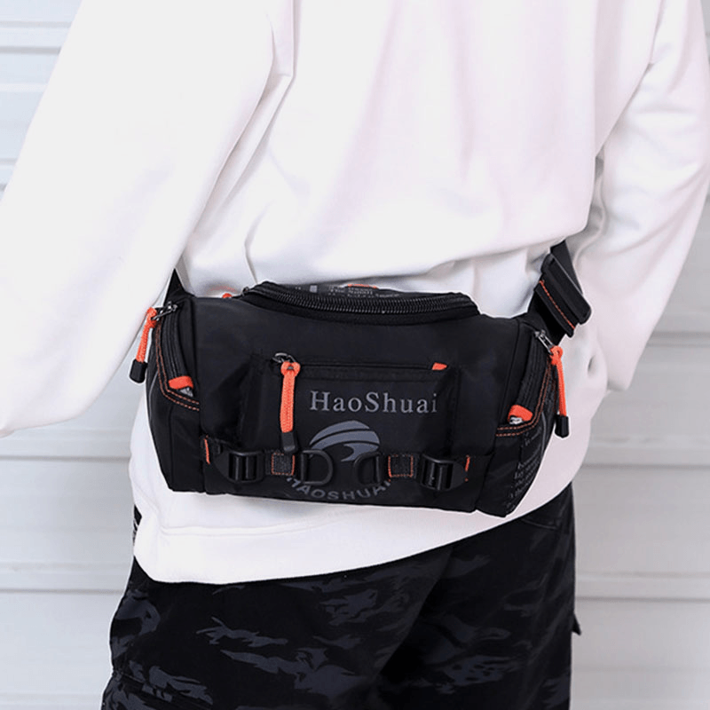 Men Fashion Multifunctional Shoulder Bag Crossbody Bag Waist Bag - MRSLM