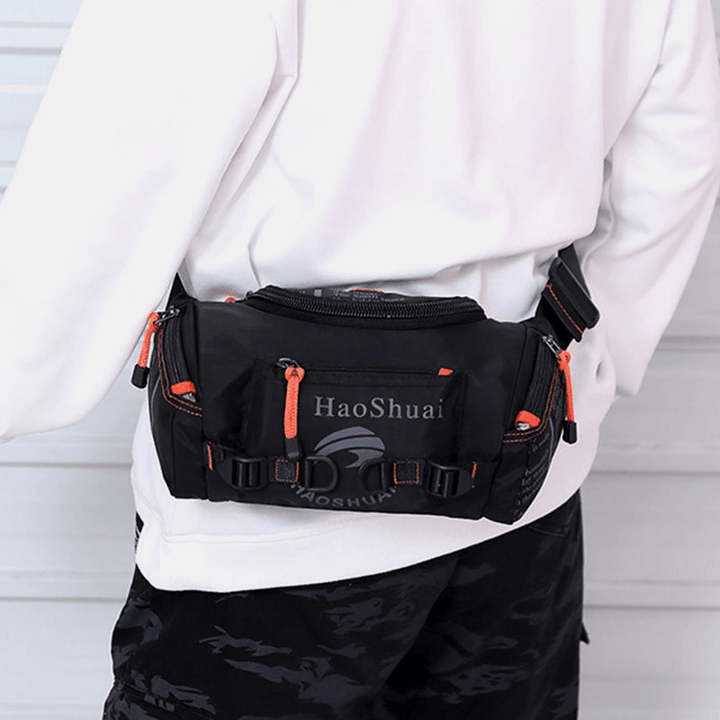 Men Fashion Multifunctional Shoulder Bag Crossbody Bag Waist Bag - MRSLM